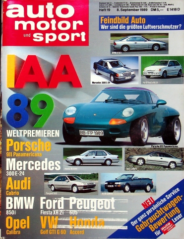 Deckblatt Auto Motor und Sport (19/1989)